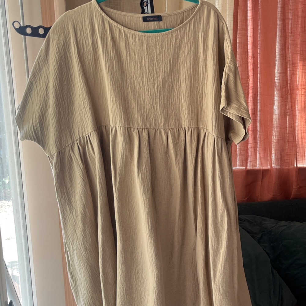 Elegant Tan Tunic Dress